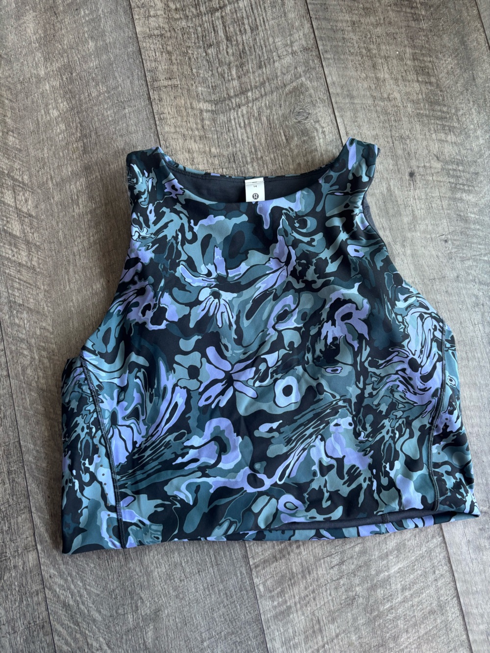 lululemon athletica Blue and Lavender Camo Active Leggings